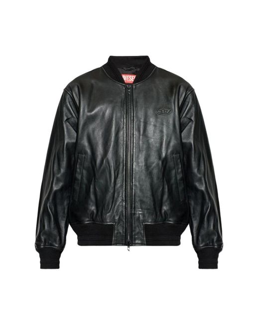 DIESEL Jassen ,Zwart ,Katoen L-Type Bomber Jacket in het Black voor heren