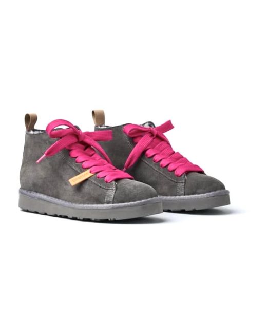 Pànchic Gray Lace-Up Boots