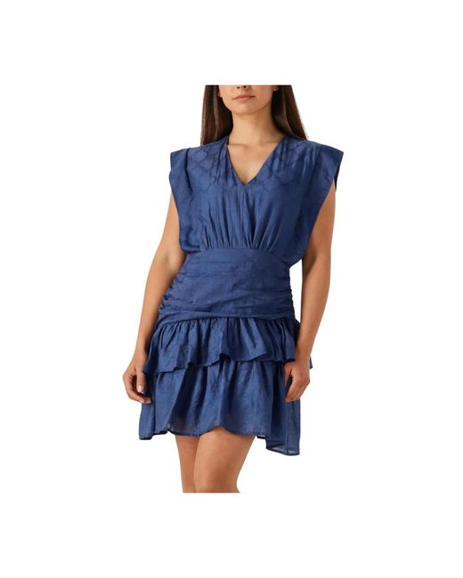 Suncoo Kleedjes ,Blauw ,Cyana Mini Jurk in het Blue