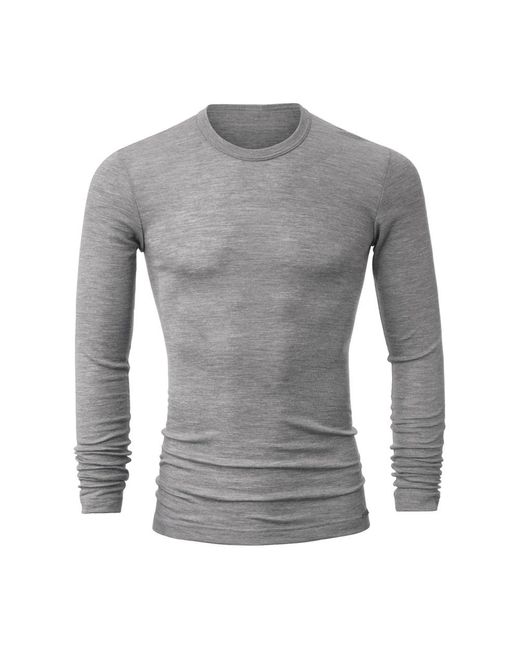 Calida Gray Long Sleeve Tops for men