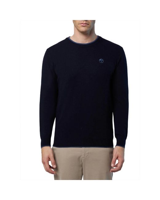 North Sails Blue Round-Neck Knitwear for men