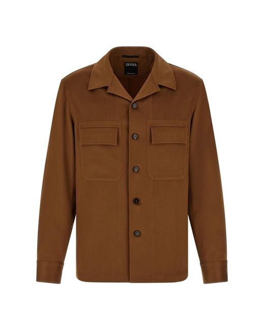 Zegna Brown Light Jackets for men