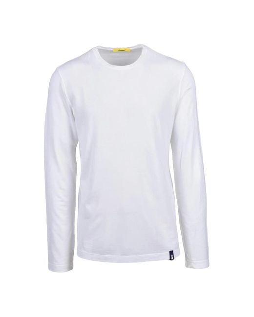 Drumohr White Long Sleeve T-Shirts for men