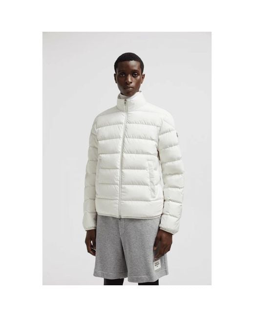 Moncler Jassen ,Wit ,Polyester Doudoune Courte Baudinet in het Gray voor heren