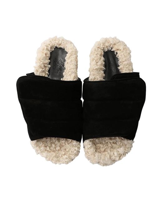 Gia Borghini Black Sliders