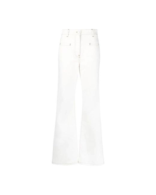 J.W. Anderson White Boot-Cut Jeans