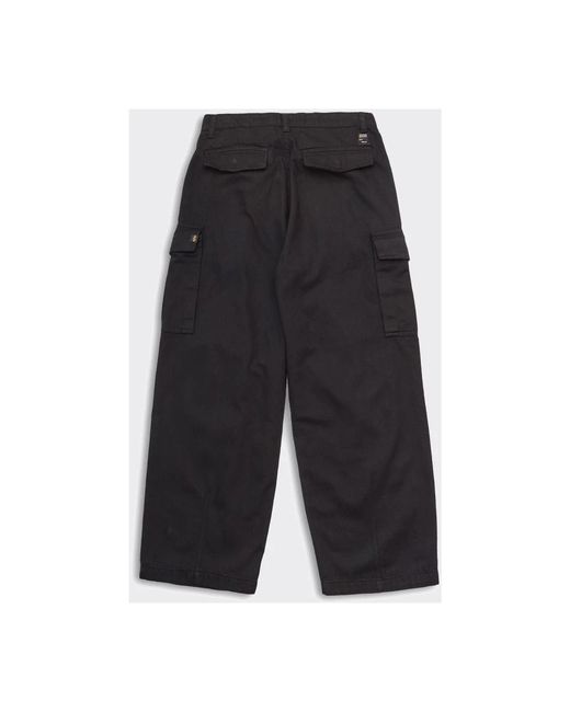 Alpha Industries Black Straight Trousers for men