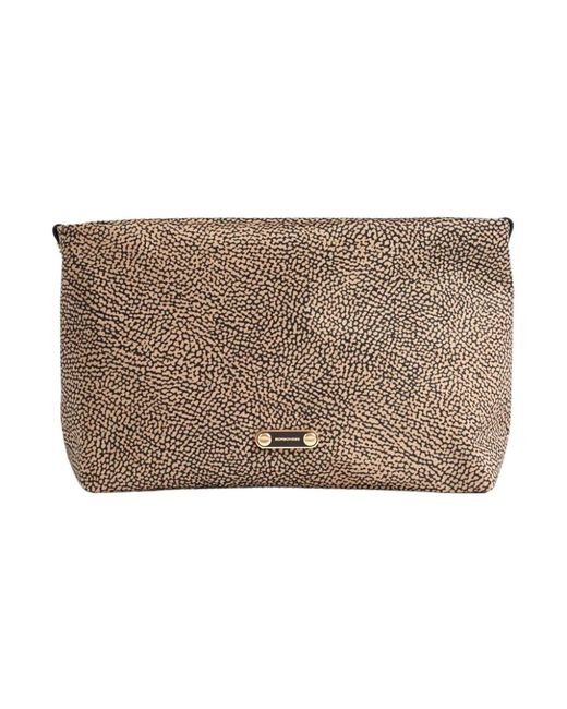 Borbonese Accessoires ,Polyester Beauty Case Large in het Brown