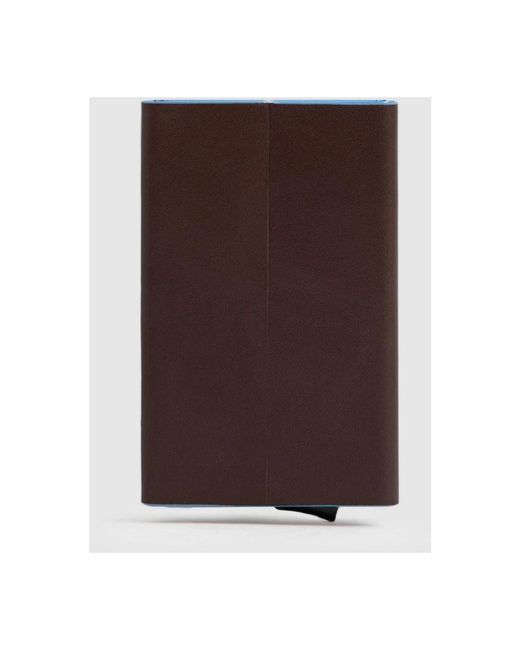 Piquadro Accessoires ,Bruin ,Leer Pop-Up Kaarthouder in het Brown voor heren