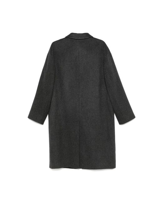 Hevò Black Single-Breasted Coats for men