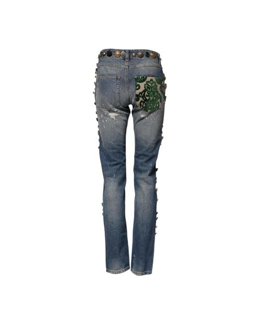 Dolce & Gabbana Blue Skinny Fit Jeans