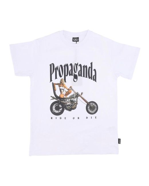 Propaganda Stylisches Herren Tee Weißes T-Shirt in White für Herren