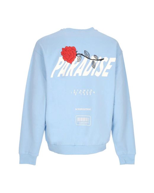 Acupuncture Hoodies & Sweatvesten ,Blauw ,Katoen Lichte Crewneck Sweater Baby Blauw in het Blue voor heren