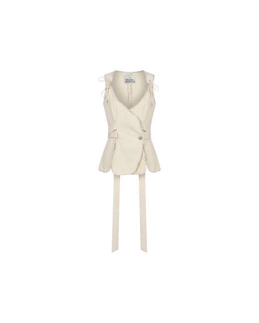 Vivienne Westwood White Sleeveless Tops