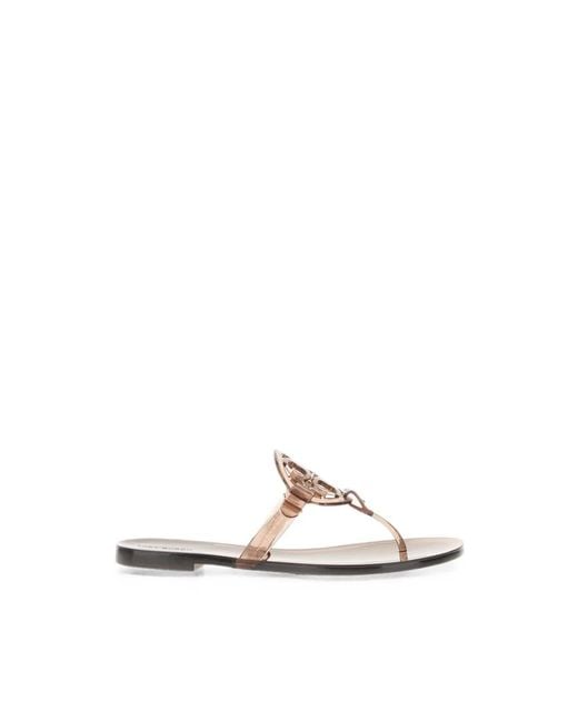 Tory Burch Natural Flip Flops