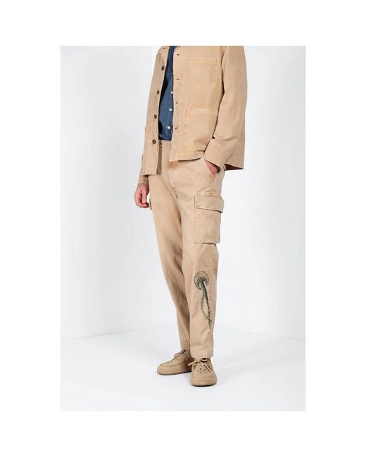 Mason's Blue Straight Trousers for men