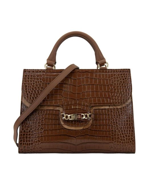 Alviero Martini 1A Classe Brown Damen Schultertasche Mit Reißverschluss