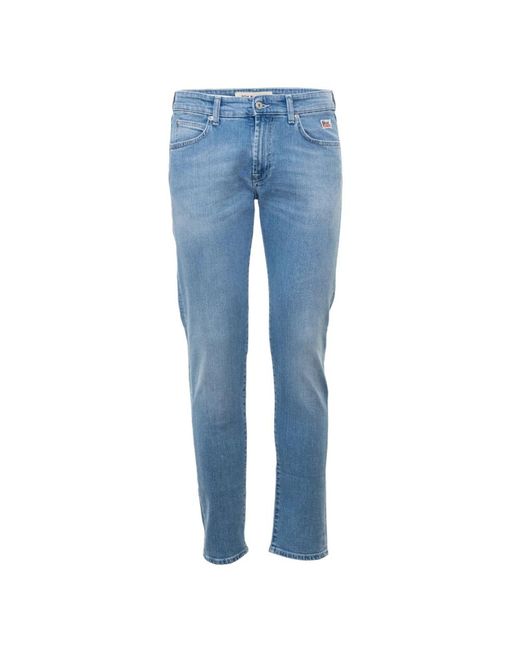 Jeans in denim lavaggio chiaro con nappina di Roy Rogers in Blue da Uomo