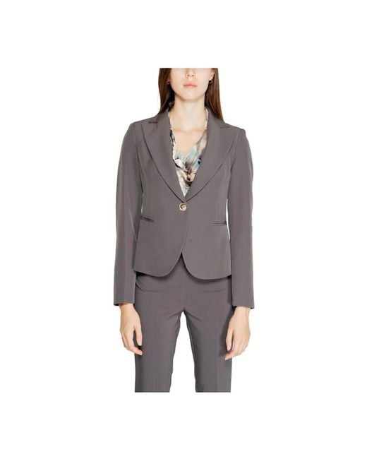 Blazer in misto elastan di Rinascimento in Gray