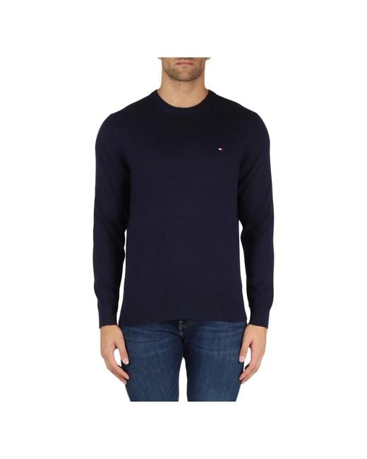 Tommy Hilfiger Blue Round-Neck Knitwear for men