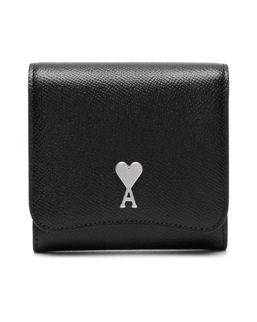 AMI Black Kompakte brieftasche