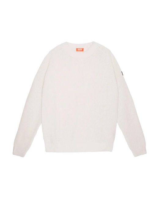 Suns White Round-Neck Knitwear for men
