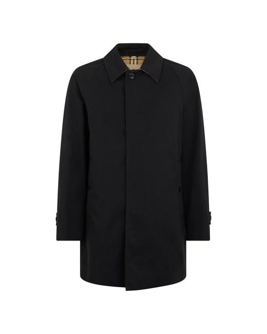 Burberry Black Single-Breasted Coats for men