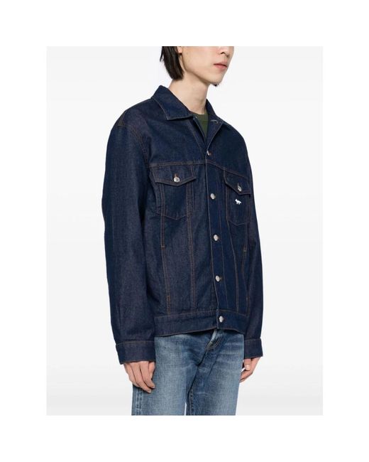 Maison Kitsuné Blue Denim Jackets for men
