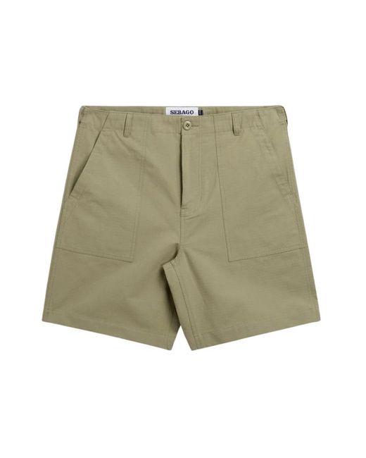 Sebago Green Casual Shorts for men