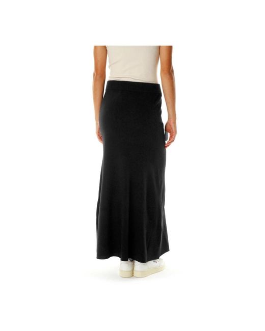 Drykorn Rokken ,Zwart ,Wol Gebreide Rok Met Elastische Tailleband in het Black