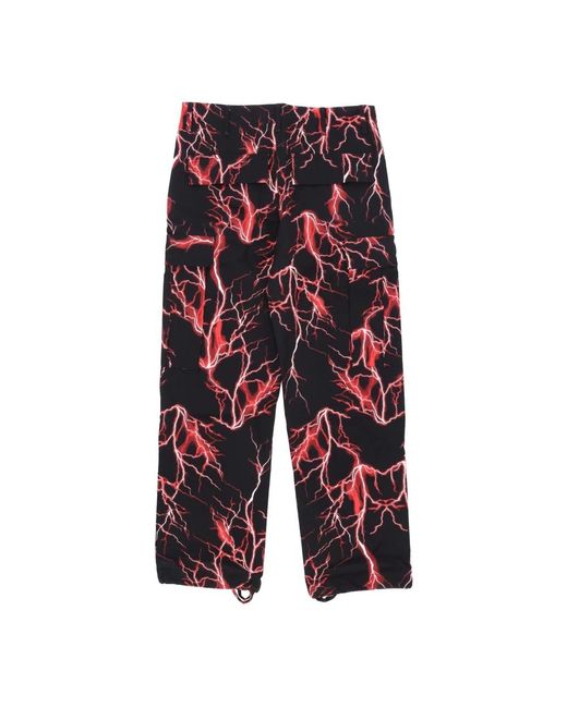 PHOBIA ARCHIVE Long Lightning Cargo Pants in het Red voor heren