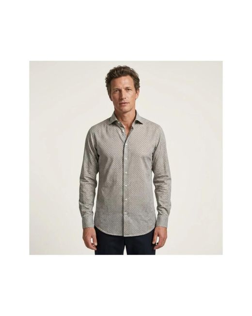 Fedeli Gray Casual Shirts for men