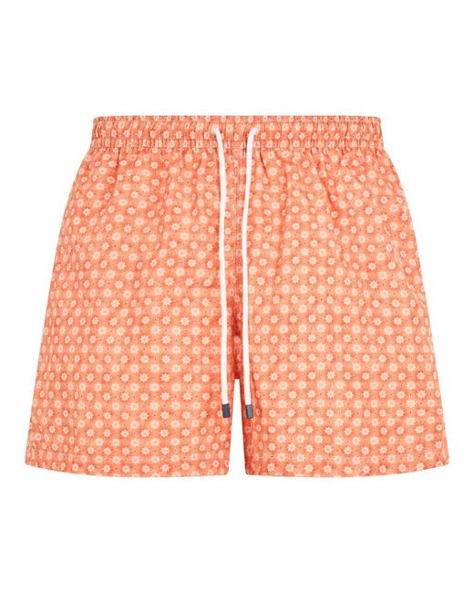 Fedeli Orange Beachwear for men