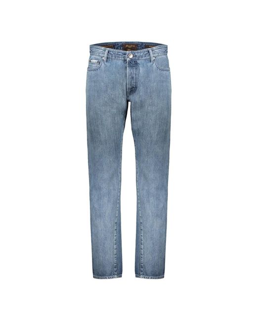 Moorer Rechte Jeans in het Blue voor heren