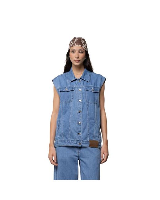 Vests Kaos de color Blue