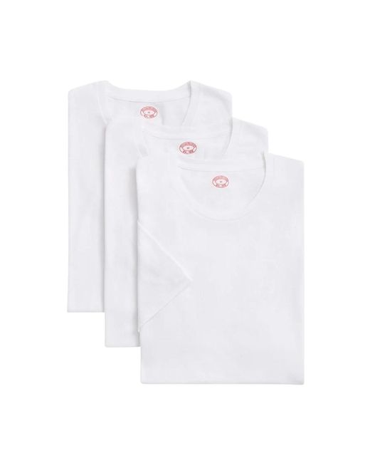 Magliette bianche in cotone supima crewneck 3 pezzi di Brooks Brothers in White da Uomo