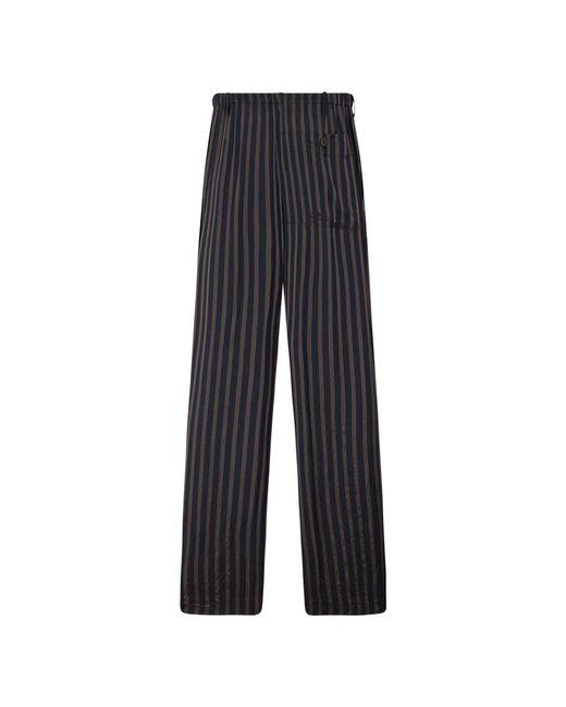 Dries Van Noten Gray Wide Trousers for men