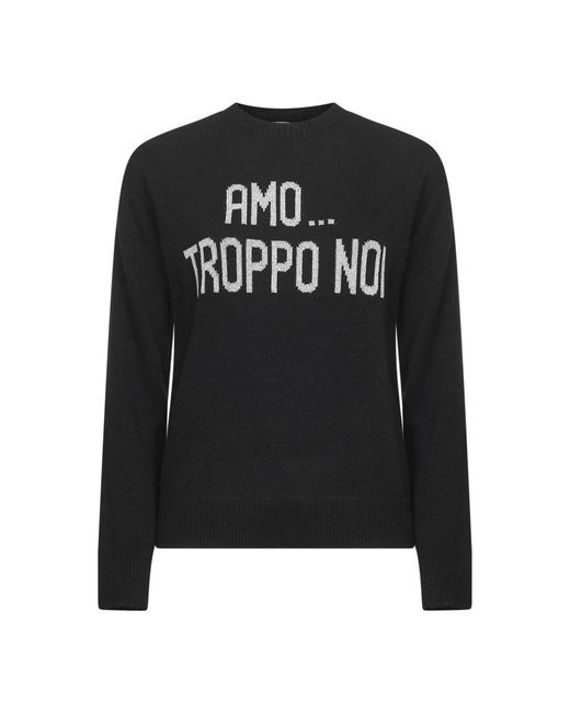Mc2 Saint Barth Black Round-Neck Knitwear