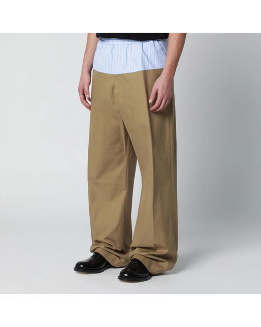 Dries Van Noten Green Wide Trousers for men
