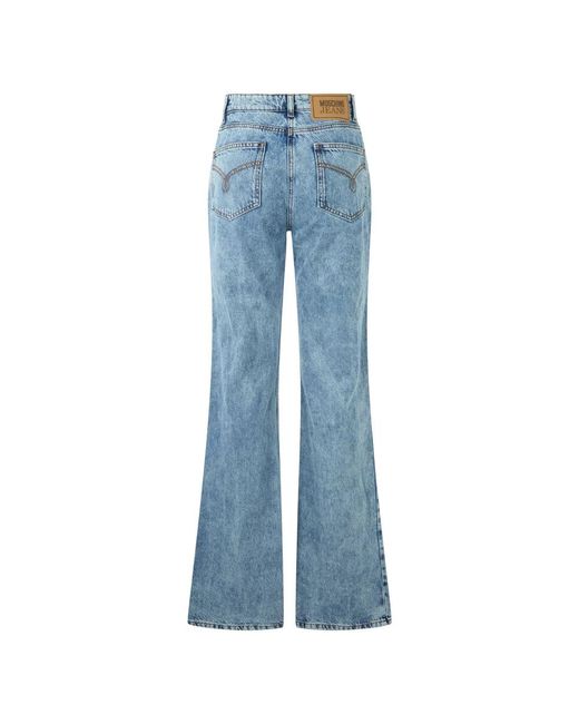 Moschino Denim Bell Bottom Broek in het Blue