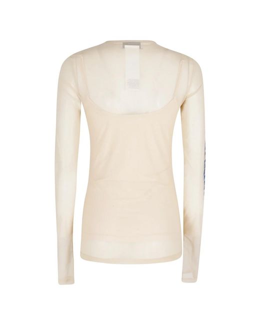 Sportmax Natural Long Sleeve T-Shirts
