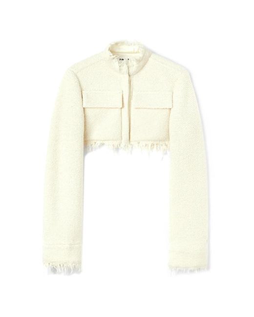 Jil Sander White Tweed Jackets
