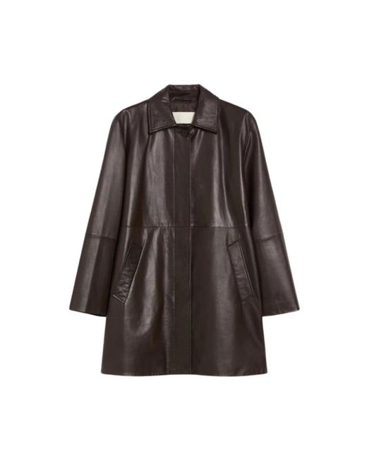 iBlues Jassen ,Bruin ,Leer Domino Jacket in het Brown