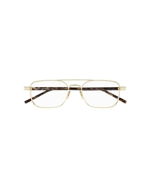 Saint Laurent Metallic Glasses for men