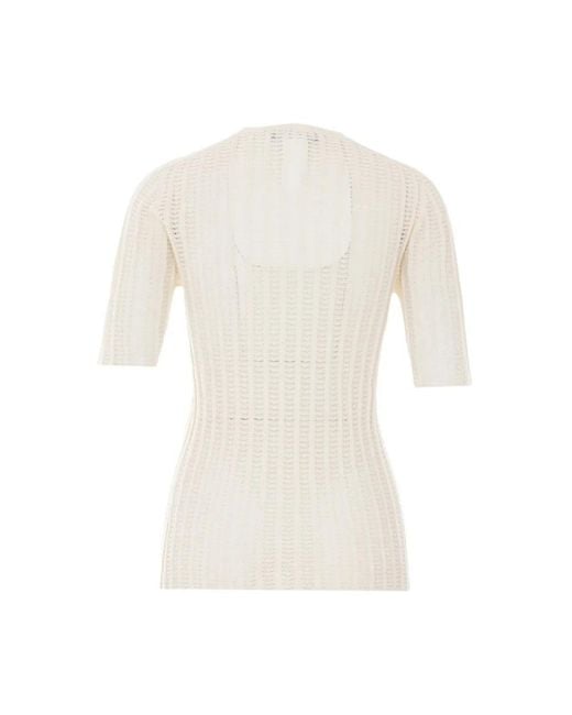 Fabiana Filippi White Round-Neck Knitwear
