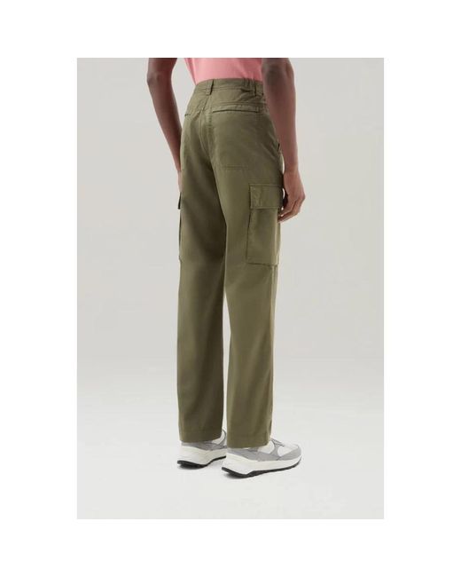 Trousers > straight trousers Woolrich pour homme en coloris Green