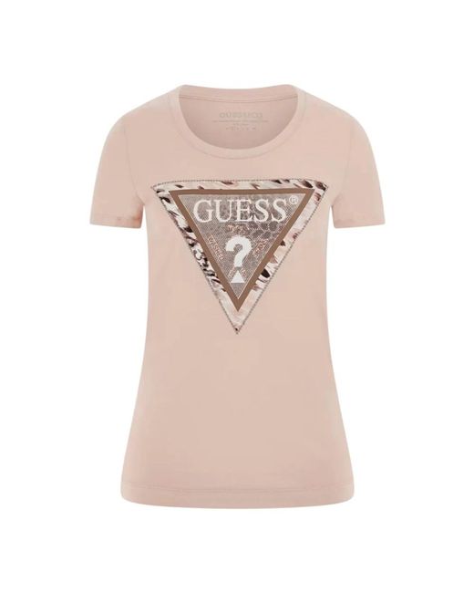Guess T-Shirts in het Pink