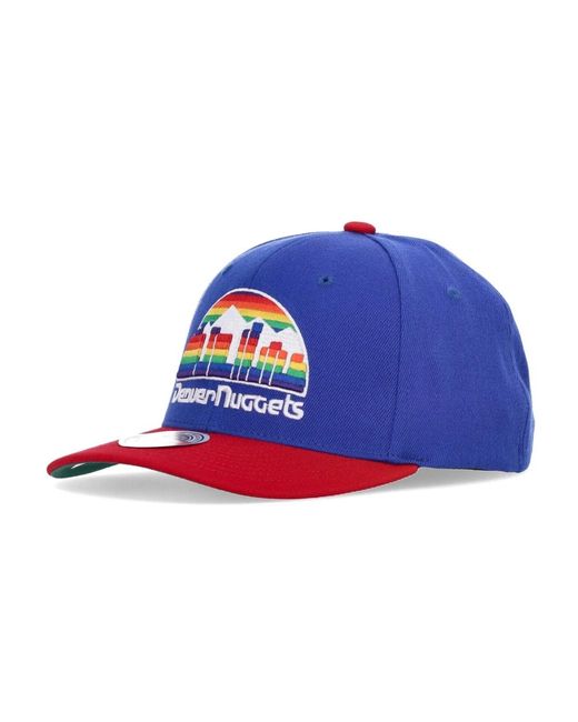 Mitchell & Ness Denver Nuggets Gebogener Schirm Cap Snapback in Blue für Herren
