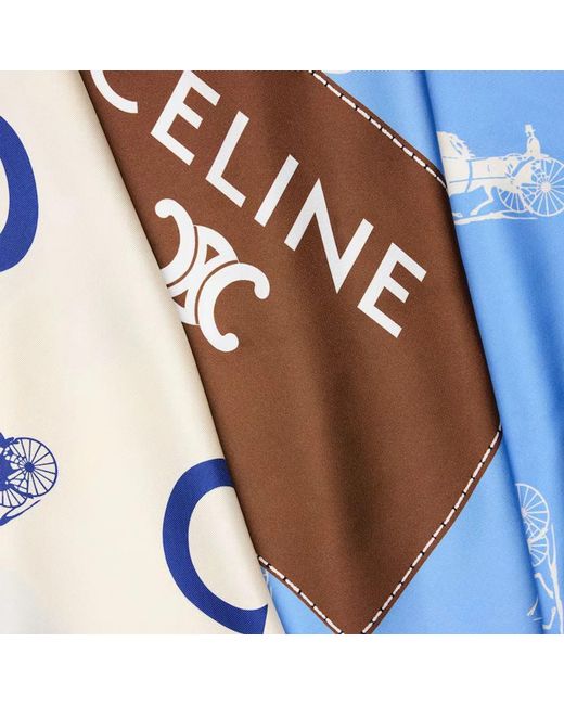 Céline Blue Silk Scarves