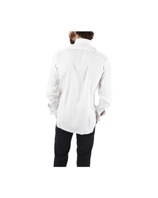 Aquascutum Weiße baumwollhemd regular fit bestickt in White für Herren